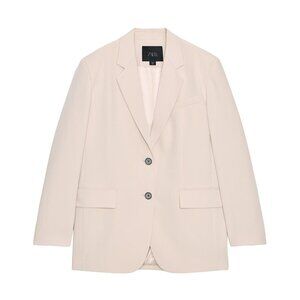 ZARA drapey white blazer - M
